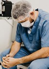 Picture of hospital doctor resting