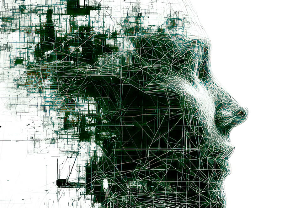 AI image of woman's face.